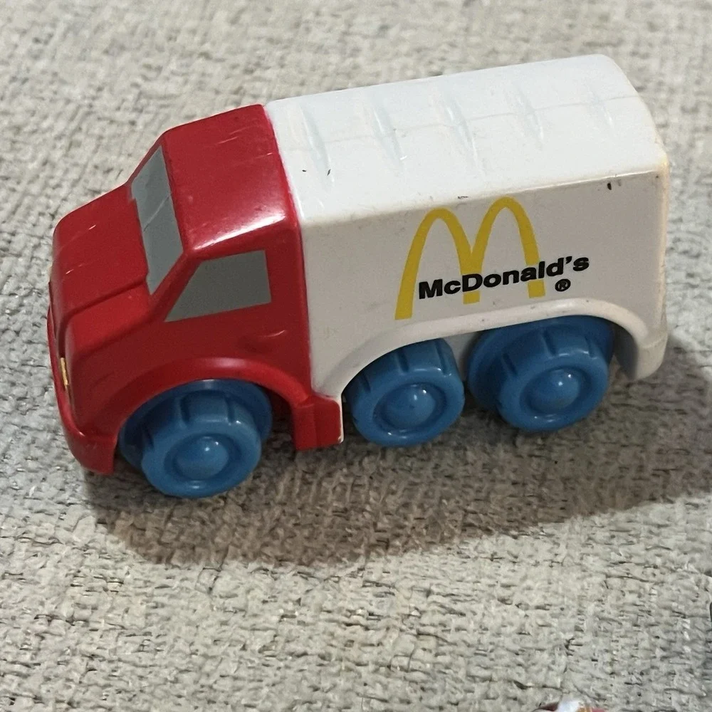 McDonald's Toys Fisher Price Bus Truck; Fast Macs Cars, McNugget + Vintage 1990s